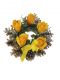 Jesenný veniec so šiškami - žltý 12 x 26 cm