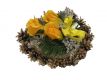 Smútočná kvetina v tvare srdca, stredná, žltá