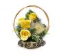 Veľký kvetinový kôš, žltý