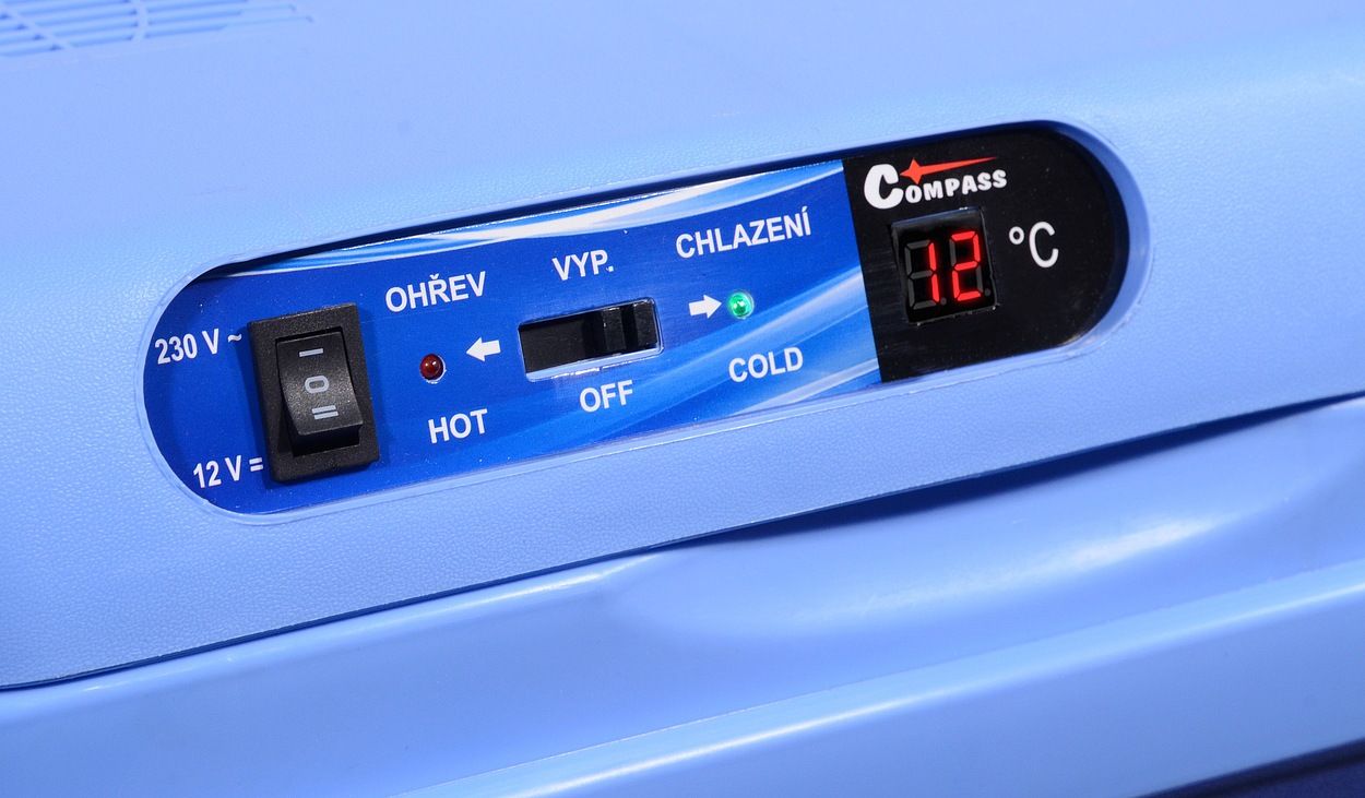 Obrázok Compass Chladiaci box 25litrov BLUE 220/12V displej s teplotou (07121)