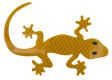 Samolepiaca dekorácia Gecko - žltá