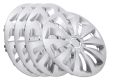 Kryty kolies 15" FOX RING, plast, strieborná, súprava 4 ks