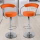 Sada barových stoličiek 2 ks, oranžová, 53 x 105 x 52 cm