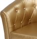 Kreslo s taburetom Chesterfield, zlaté