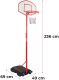 Basketbalový kôš s kolieskami, nastaviteľný 113 - 236 cm