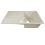 Aquamarin Granitový kuchynský drez, 76 x 46 cm, béžový