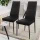 Sada jedálenských stoličiek s PU kožou, čierne, 2 ks