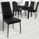 Sada jedálenských stoličiek s PU kožou, čierne, 2 ks