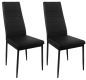 Sada jedálenských stoličiek s PU kožou, čierne, 2 ks