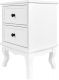 Nočný stolík s 2 zásuvkami, biela