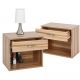 Sada nočných stolíkov sa zásuvkou, slivka, 2 ks