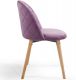 Sada jedálenských zamatových stoličiek, fialové, 2 ks