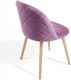 Sada jedálenských zamatových stoličiek, fialové, 2 ks