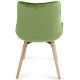 Sada prešívaných jedálenských stoličiek, zelená, 2 ks