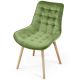 Sada prešívaných jedálenských stoličiek, zelená, 2 ks