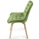 Sada prešívaných jedálenských stoličiek, zelená, 2 ks