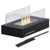 Stolný krb nerezový, čierny, 350 x 182 x 146 mm