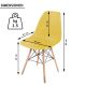 Sada stoličiek s plastovým sedadlom, 2 ks, žlté