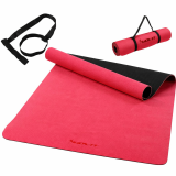 Fitness podložka na jogu 190 × 100 × 0,6 cm červená