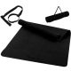 Fitness podložka na jogu, 190 × 100 × 0,6 cm, čierná