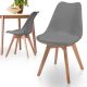 MIADOMODO sada jedálnych stoličiek, sivá, 2 kusy
