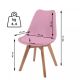 MIADOMODO sada jedálnych stoličiek, ružová, 2 kusy