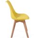 Sada jedálenských stoličiek s plastovým sedadlom, 2 ks, žlté