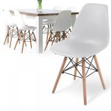 MIADOMODO sada jedálenských stoličiek, 6 kusov, biele