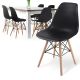 MIADOMODO sada jedálnych stoličiek, 6 kusov, čierne