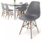 MIADOMODO sada jedálenských stoličiek, 6 kusov, šedá
