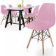 MIADOMODO sada jedálenskych stoličiek, 6 kusov, ružová