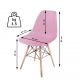 MIADOMODO sada 8 stoličiek s plastovým sedadlom, ružová