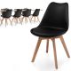 MIADOMODO sada jedálnych stoličiek, čierna, 8 kusov