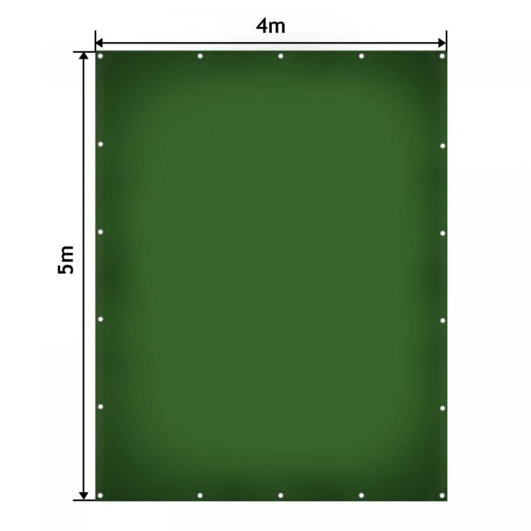 Obrázok JAGO Plachta 650 g/m², hliníkové oká, zelená, 4 x 5 m