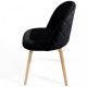 MIADOMODO Sada jedálenských stoličiek zamatové, čierna, 4 ks