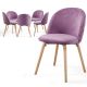 MIADOMODO sada jedálenských stoličiek, fialové, 6 ks