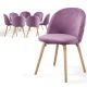 MIADOMODO sada jedálenských stoličiek, fialové, 8 ks