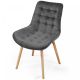 MIADOMODO sada prešívaných jedál. stoličiek, tm. šedá, 6 ks