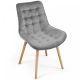 MIADOMODO sada prešívaných jedál. stoličiek, sv. šedá, 4 ks