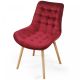 MIADOMODO sada prešívaných jedál. stoličiek, červená, 4 ks
