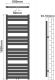 AQUAMARIN vertikál. kúpeľňový radiátor 160 x 60 cm, antracit