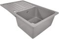 Aquamarin Granitový drez s batériou, 76 x 46 cm, sivý