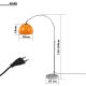 Jago stojacia oblúková lampa oranžová, 130 - 180 cm
