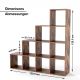 MIADOMODO stupňovitý regál veľký, voľne stojaci, vintage