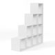 MIADOMODO stupňovitý regál veľký, voľne stojaci, biely