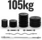PHYSIONIC Vzpieračský set so závažím hviezdicové zámky 105kg