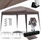 JAGO Záhradný párty stan, 3 x 3 m, hnedý