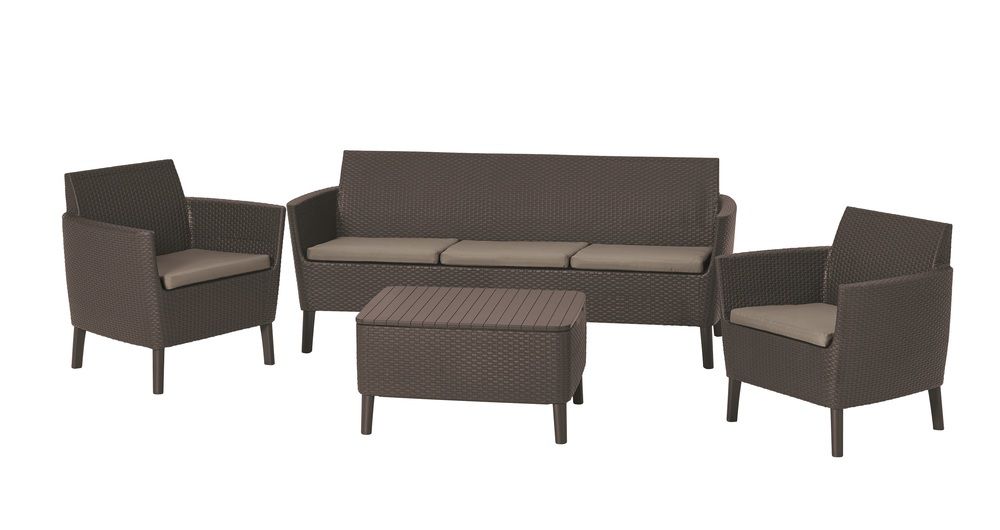 Obrázok ALLIBERT /238591/ ZAHRADNY SET SALEMO 3 SEATER BROWN + BEIGE