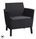 Záhradný polyratanový set SALEMO 3 seater - grafit