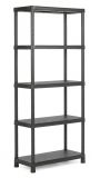 Plastový otvorený regál PLUS 80/5 - 187 x 80 x 40 cm